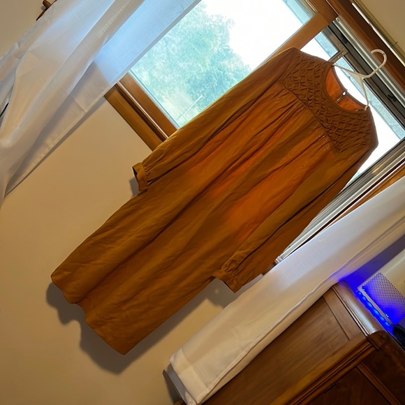 Vintage Sears Roebuck Golden Yellow MIDI Dress - Picture 1 of 6